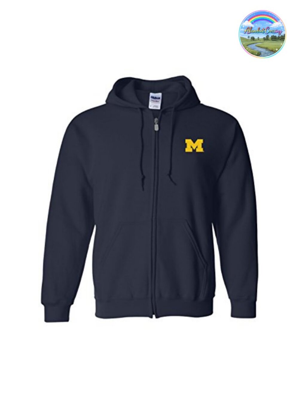 NCAA Full Zip Hoodie, Cotton Blend, Collegiate Sweatshirt